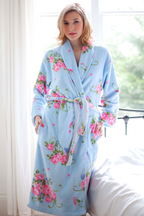 Grand Vintage Flora Grace Shawl Collar Robe